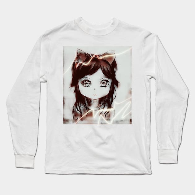 manga girl Long Sleeve T-Shirt by kenzoli44